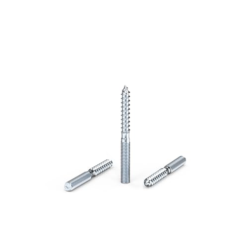 ORTAVA Stockschrauben M6,M6x60 mm Torx Stockschrauben, TX15 Doppelgewindeschrauben,Holzschrauben,aus Verzinktem Astahl (10 Stück) von ORTAVA