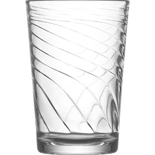 elegantes Glas Wasserglas Saftgläser 6er Set, 205ml mit Wellenstruktur 10cm hoch von OSMA Werm GmbH