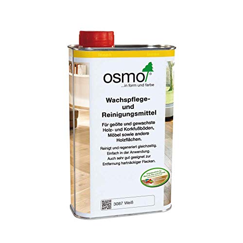 OSMO Wachs-Pflege Reinigungsmittel, Farbe 3087 Weiß Transparent, 1 Liter von OSMO