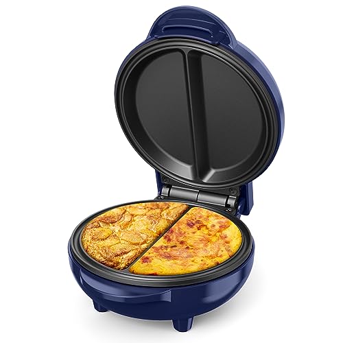 OSTBA Omelett Maker, 550W Mini Omelettbereiter für Omletes, Doppelseitige Erhitzung, Antihaft-Kochfeld, Leicht zu Reinigen, Kompaktes Design, Blau von OSTBA APPLIANCE