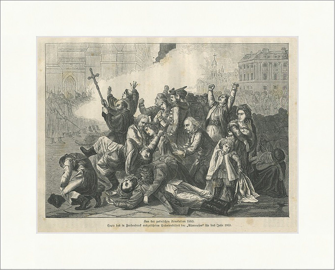 Kunstdruck Aus der polnischen Revolution 1863 Januaraufstand Konflikt Holzstich E, (1 St) von OTTO