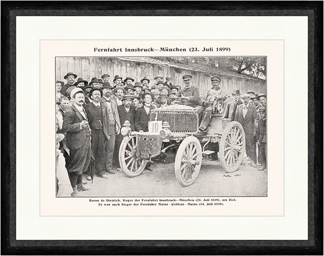 Kunstdruck Fernfahrt Innsbruck München 1899 de Dietrich Braunbeck Faks Sport 090, (1 St) von OTTO