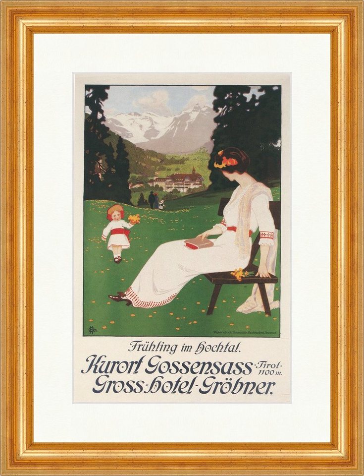 Kunstdruck Kurort Gossensass Hotel Gröbner Tirol Wiese Kind Plakatwelt 132 Gerah, (1 St) von OTTO