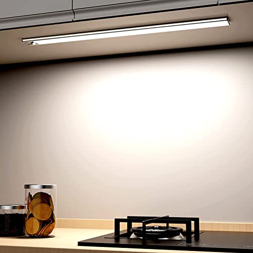 OUILA 41CM Unterbauleuchte Schrankbeleuchtung 2500 mAh USB Aufladbar dimmbar Schrankleucht küche mit Bewegungsmelder LED Sensor Licht stufenlose Nachtlicht für Küche, Badezimmer, Schlafzimmer-1 Stück von OUILA