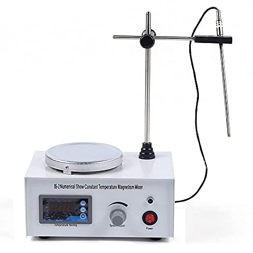 Digitaler Magnetrührer mit Heizplatt 1000ml Magnetmischer Labormischer Geschwindigkeit Einstellbar Magnetic Stirrer Mixer für Labor, Klassenzimmer von OUKANING