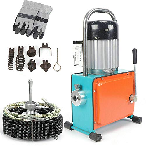 OUKANING 1000W Rohrreinigungsgerät Rohrreinigungsmaschine 11m Reinigungstiefe Reinigung Werkzeug Abflussreiniger für 20-110 mm Rohrdurchmesser von OUKANING