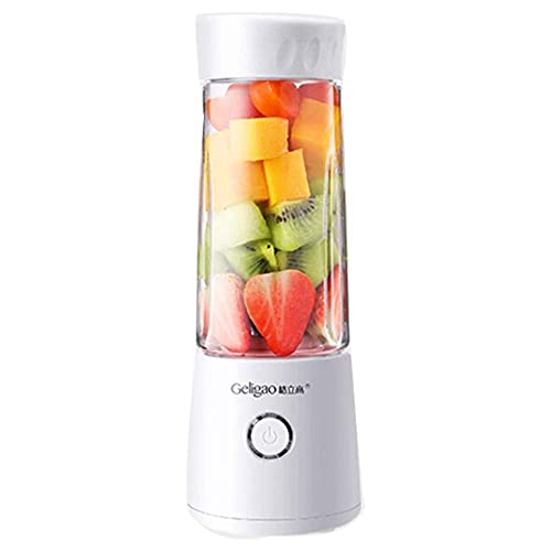 Tragbarer Mixer, persönlicher Smoothies Mixer, kabellos, Einzelportion, Mini-Mixer, 400 ml, USB-wiederaufladbar, kleiner Saftmixer, tragbarer Entsafter, Glas-Shakes, kabellos von OUKEYI