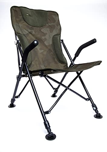 Sonik SK-TEK Folding Chair - Angelstuhl für Karpfenangler faltbar - Kompakter Karpfenstuhl inklusive Tragetasche aus 600D PVC, Größe:Standard von OUTDOORDINO