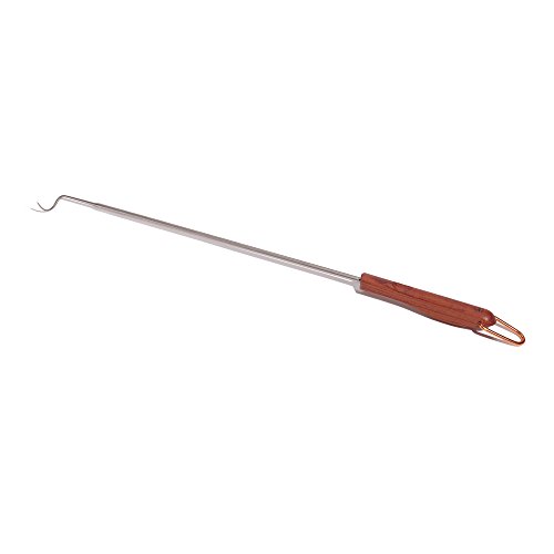 Outset 20 Inch Stainless Steel BBQ Meat Hook with Rosewood Handle von OUTSET