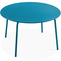 Runder Gartentisch aus Metall Pazifisch blau - Pazifisch blau von OVIALA