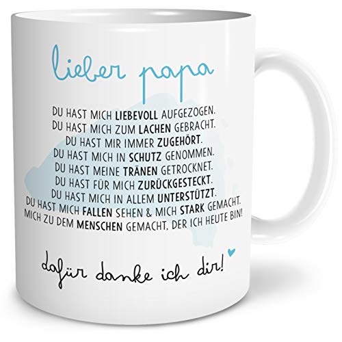 OWLBOOK® Vatertagsgeschenke Geschenke für Papa Geschenke für Männer Danksagung Papa Tasse mit Spruch Vatertag Geschenk Geschenkideen für Papa zum Geburtstag Vatertag | Keramik 300 ml von OWLBOOK