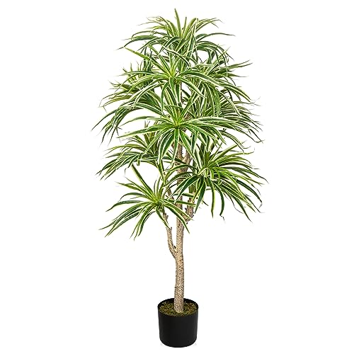 120cm Kunstpflanze Groß Dracaena Baum, Chlorophytum Gefälschte Spinnenpflanze, Deko kunstpflanze hängend für Wohnzimmer Balkon Schlafzimmer Badezimmer Zimmer Tischdeko, Innen- und Außendekoration von Oairse