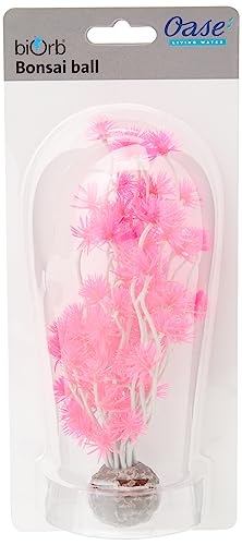 biOrb 55067 Bonsai Ball, pink - künstliche Wasserpflanze zur Aquariendeko aus langlebigem Kunststoff (mit Gewicht zum Absinken) | für Süßwasseraquarien und Meerwasseraquarien geeignet von biOrb