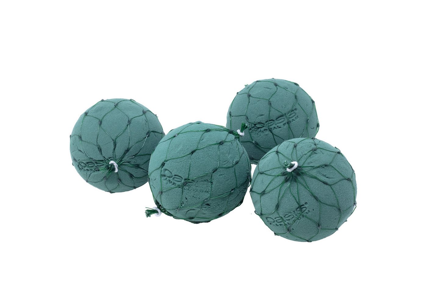 Oasis Schaumgummi 4er Pack OASIS® IDEAL Kugel im Netz, grün - Durchmesser 9 cm von Oasis