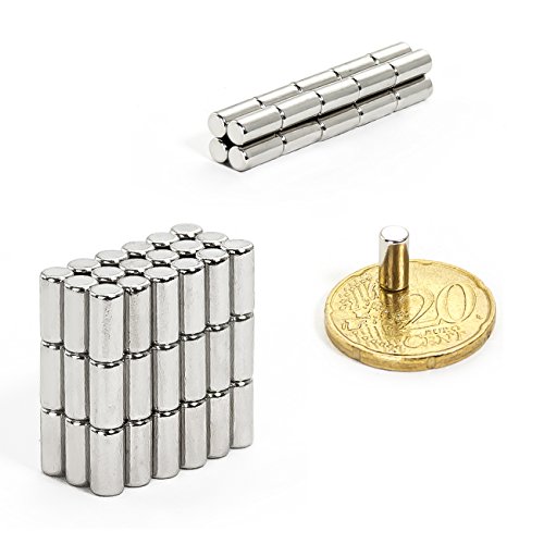 Oblique-Unique 10 Mini Magnete, ultrastark - 4x8mm - NEODYM - Das Original von Oblique Unique