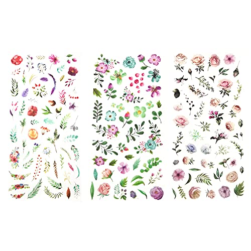 Oblique Unique® 149 Sticker Blumen Pflanzen Blätter Aufkleber Vintage Matt Deko Dekoration Verzierung Scrapbooking Kinder Basteln von Oblique Unique