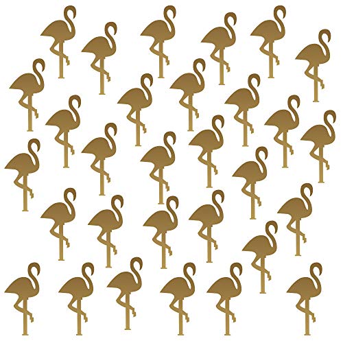 Oblique Unique® 30x Flamingo Wand Sticker Wandaufkleber Wandtattoo Wanddeko für Kinderzimmer Schlafzimmer Sommer Tropical - Farbe wählbar (Gold) von Oblique Unique