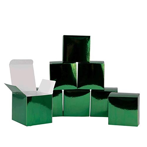 Oblique Unique® 8 Pappschachteln für DIY Adventskalender Advent Kisten Boxen Schachteln Glänzend für Weihnachten zum Basteln Befüllen Dekorieren - Farbe wählbar (Grün) von Oblique Unique
