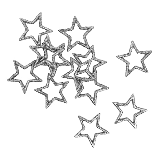 Oblique Unique® Sterne Glitzer Streudeko 12 Stück Stern Tischdeko Deko für Weihnachten und Winter Dekoration Weihnachtsdeko Adventsdeko (Silber) von Oblique Unique