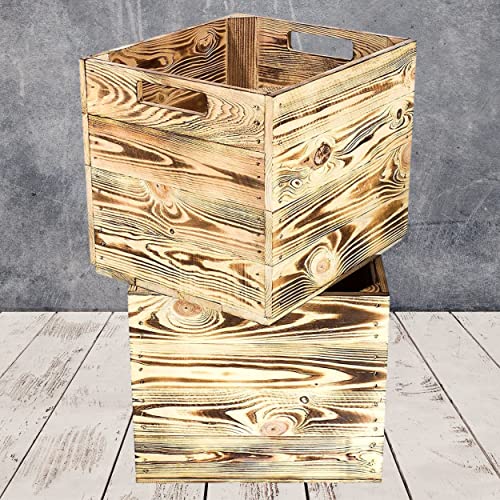 4 Kallax Holzkisten mit Eingriff von beiden Seiten - NEU - 32x37,5x32,5 cm - dekorativ zur Aufbewahrung, Ordnung von Dingen von Obstkisten Online