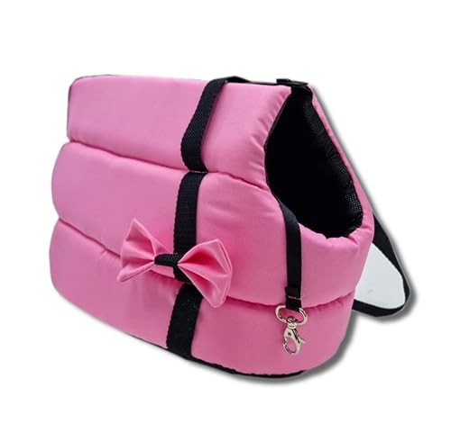 Odolplusz Elegante Hundetasche für Hunde/Katzen, Waschbar - Kleine/Mittlere/Mittelgroße, XS, S, L, M/Hundetragetasche Katzentasche Tragetasche Transporttasche (rosa) von Odolplusz