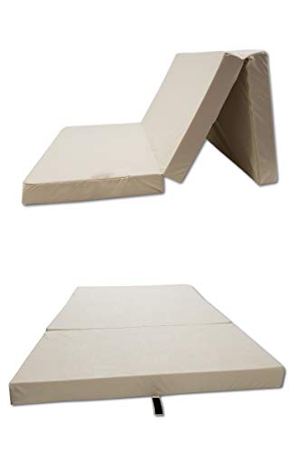 Odolplusz Faltmatratze Klappmatratze Matratze faltbar klappbar Gästematratze Reisematratze (Beige, 80x200x10cm) von Odolplusz