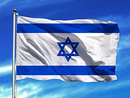 Oedim Flagge Israel 85 x 1,50 cm | Verstärkt und gesteppt | Flagge mit 2 Metallösen und wasserdicht von Oedim
