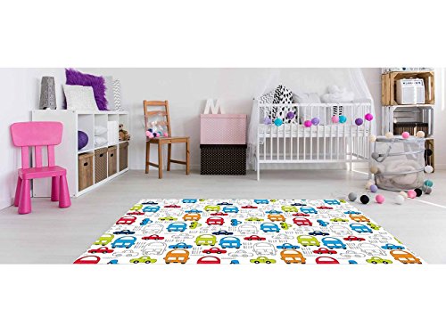 Oedim - Kinderteppich Autos PVC 95 cm x 133 cm | Teppich Erwachsene PVC | Vinylboden für Erwachsene von Oedim