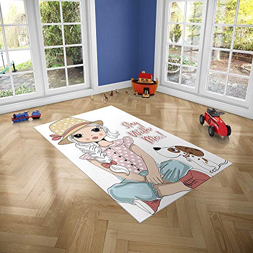 Oedim Kinderteppich Stay with Me für Zimmer PVC | 95 x 95 cm | Teppich PVC | Vinylboden | Dekoration für Zuhause | Boden Sintasol | Kinderschutz | von Oedim
