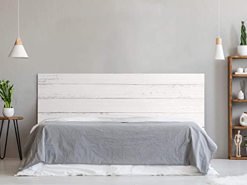 Kopfteil für Bett Pegasus, Digitaldruck, Holzoptik, Weiß, 115 x 60 cm, erhältlich in verschiedenen Größen, leicht, elegant, robust und günstig von Oedim