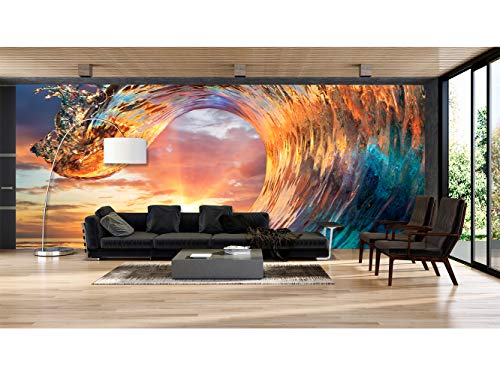 Oedim Tapete für die Wand Ola Sonnenuntergang | 500 x 300 cm | Wohnzimmer von Oedim