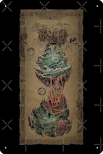 Hades (Game) – Karte der Unterwelt Poster 20,3 x 30,5 cm, lustiges Metall-Blechschild, Spielzimmer, Männerhöhle, Wanddekoration von Oedrtqi