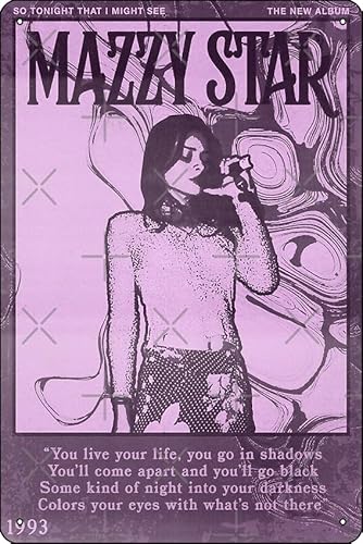 Mazzy Star Poster, Metall-Blechschild, 30,5 x 20,3 cm, lustiges Männerhöhle, Zuhause, Büro, Bar, Dekoration von Oedrtqi