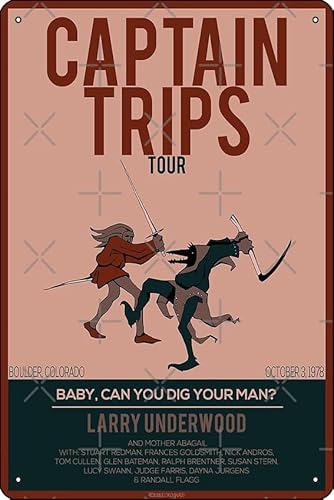 The Stand – Captain Trips Tour 2 Poster, Metall-Blechschild, 30,5 x 20,3 cm, lustiges Männerhöhle, Zuhause, Büro, Bar, Dekoration von Oedrtqi