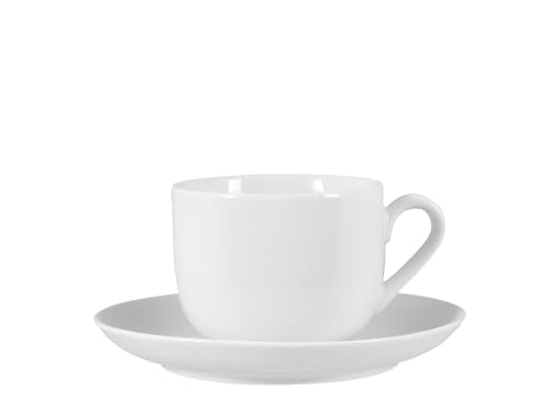 Officine Standard Oslo 6er Set Teetassen mit Untertasse, Porzellan, Weiß, 18 ml von Officine Standard