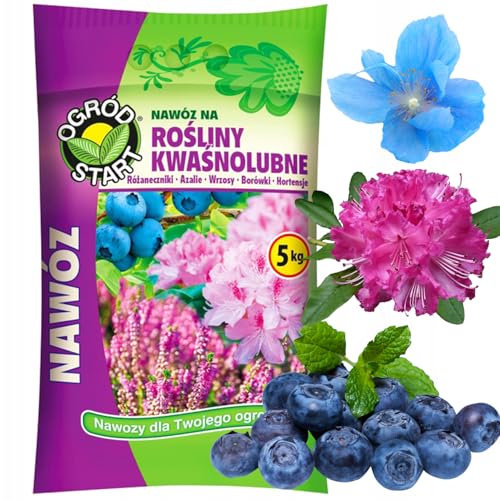 Dünger für Heidelbeeren Hortensie Heidekraut Rhododendren NPK 5kg von Ogród Start