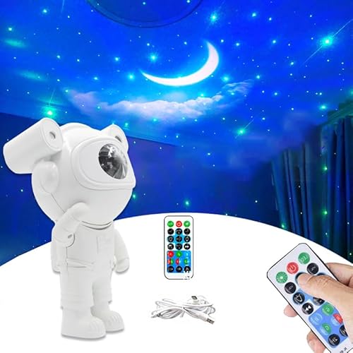 OhhGo Astronaut Sternenhimmel, LED Sternenhimmel Projektor 84 einzigartige Beleuchtung, Geschwindigkeit 360° Rotation, Planetarium Projektor, Perfekt Geschenk für Kinder und Erwachsene von OhhGo