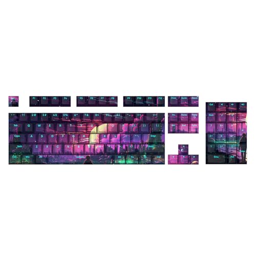 PBT Backlit Keycaps Double Shot Chinese Keycap Set Five Sided Thermal Sublimations Mechanical Keyboard Keycap Keycap Set Double Shot PBT Backlit Keycap 108Keys DyeSub CherryProfile Keycaps von Oilmal