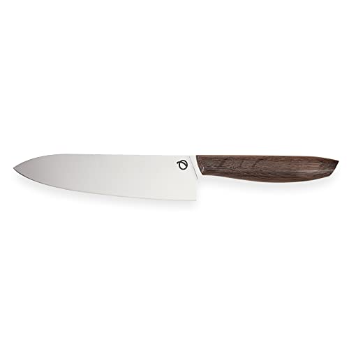 Olav® Chefmesser Küchenmesser 18cm lange Klinge aus Hightech ELMAX Stahl, rostfrei und extrem scharf, mit Edelholzgriffen aus Europa, made in Solingen, Germany (Räuchereiche, Holz) von Olav