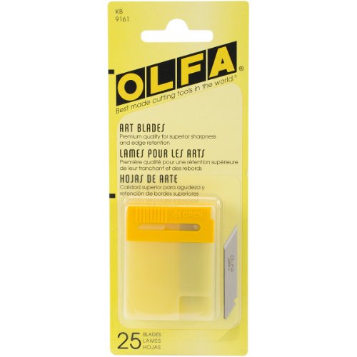 OLFA KB - Pack de 25 cuchillas para cúter artistico plateadas von Olfa