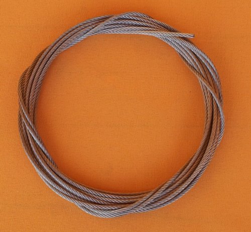 Edelstahlseil Ø 3mm / Länge: 1 Meter - 7x19 weich/flexibel - stainless steel wire rope von Oligei