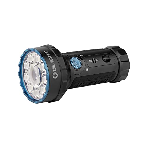 OLIGHT Marauder Mini | Hochleistungs-LED-Taschenlampe mit RGB-Funktion mit Fokuslicht und Flutlicht | 7000 Lumen Leistung und 90.000 CDs | USB-Magnetladung | (schwarz) von OLIGHT