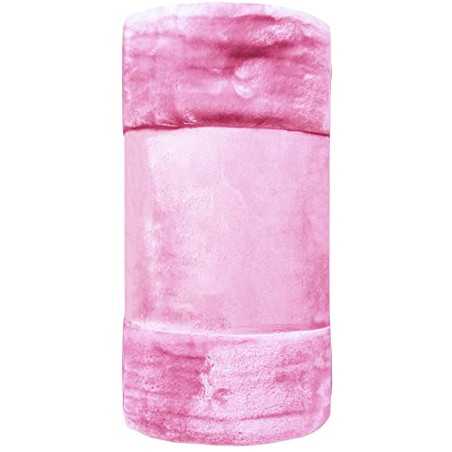 Olivia Rocco Weiche Samtüberwurf-Decken, extra groß, für Sofa, Bett, Raschel, Überwurf, 150 x 200 cm, Blush Pink von Olivia Rocco