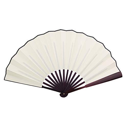 Omabeta Faltfächer Massivholz Craft Fan 10 Inc Dekorativer Tanzfächer für Hochzeitsdekoration Tanz Wohnzimmer Schlafzimmer Geschenk(White) von Omabeta