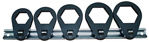 Omega Mechanix M9425 Oil Filter Cap Offset Wrench Removal Metric 5pc Crowfeet, Sizes 24-27-32-36-38 mm von Omega