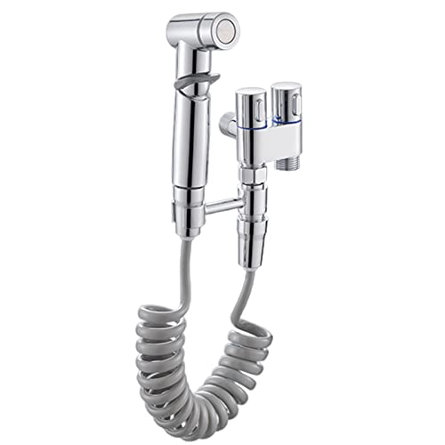 1-in-2-out-Winkelventil-Wasserhahn-Toilettenspritzpistole, Hand-Booster-Duschkopf, Bidet-Sprühgerät, Toiletten-Toilettenzubehör, Für Haustierbad, Persönliche Hygienes, Badezimmer-Electroplating von Oniissy