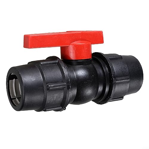 Oniissy PE Rohr Kugelhahn mit Außengewinde Absperrventil Kugelhahn Fitting 16mm, 20mm, 25mm, 32mm, 40mm, 50mm, 63mm von Oniissy