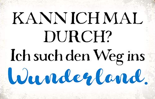 Ontrada Holzschild 20x30cm ich Such den Weg ins Wunderland Holz Schild von Ontrada