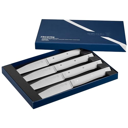 Opinel Facette VittEr Tafelmesser-Set, 4-teilig aus rostfreiem MA5 Stahl, 254648 von Opinel