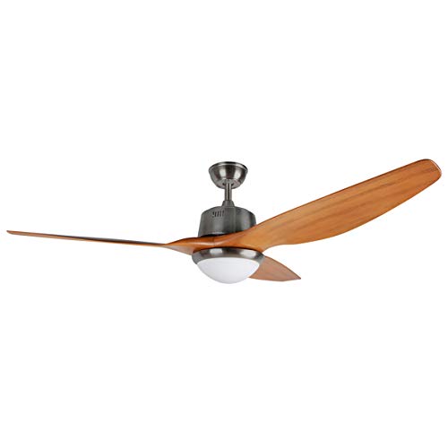 Orbegozo CP 96160 LED Deckenventilator Ø 160cm 3 Lüftungsgeschwindigkeiten 1/2/4/8 Stunden Timer 85W Leistung, Holz, Nicht anwenden von Orbegozo